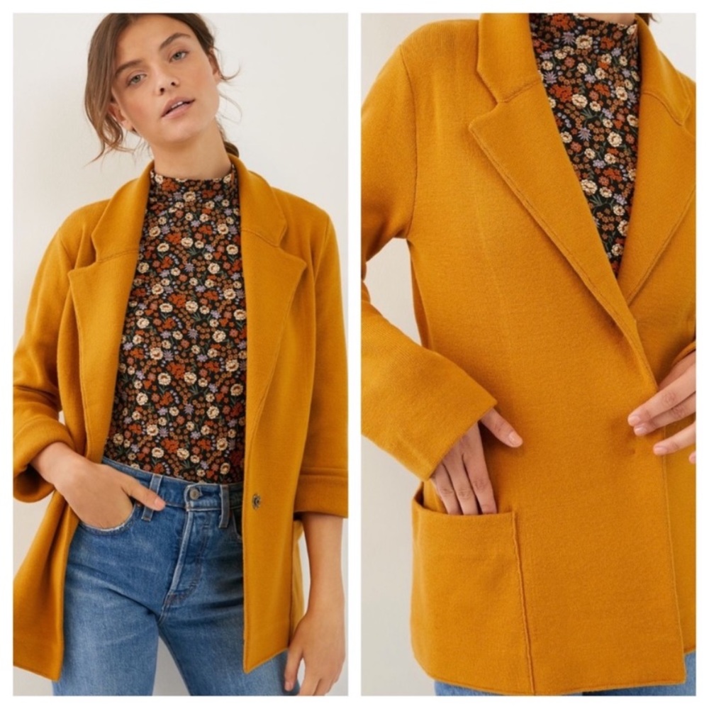 Maeve Benni Sweater-Knit Blazer